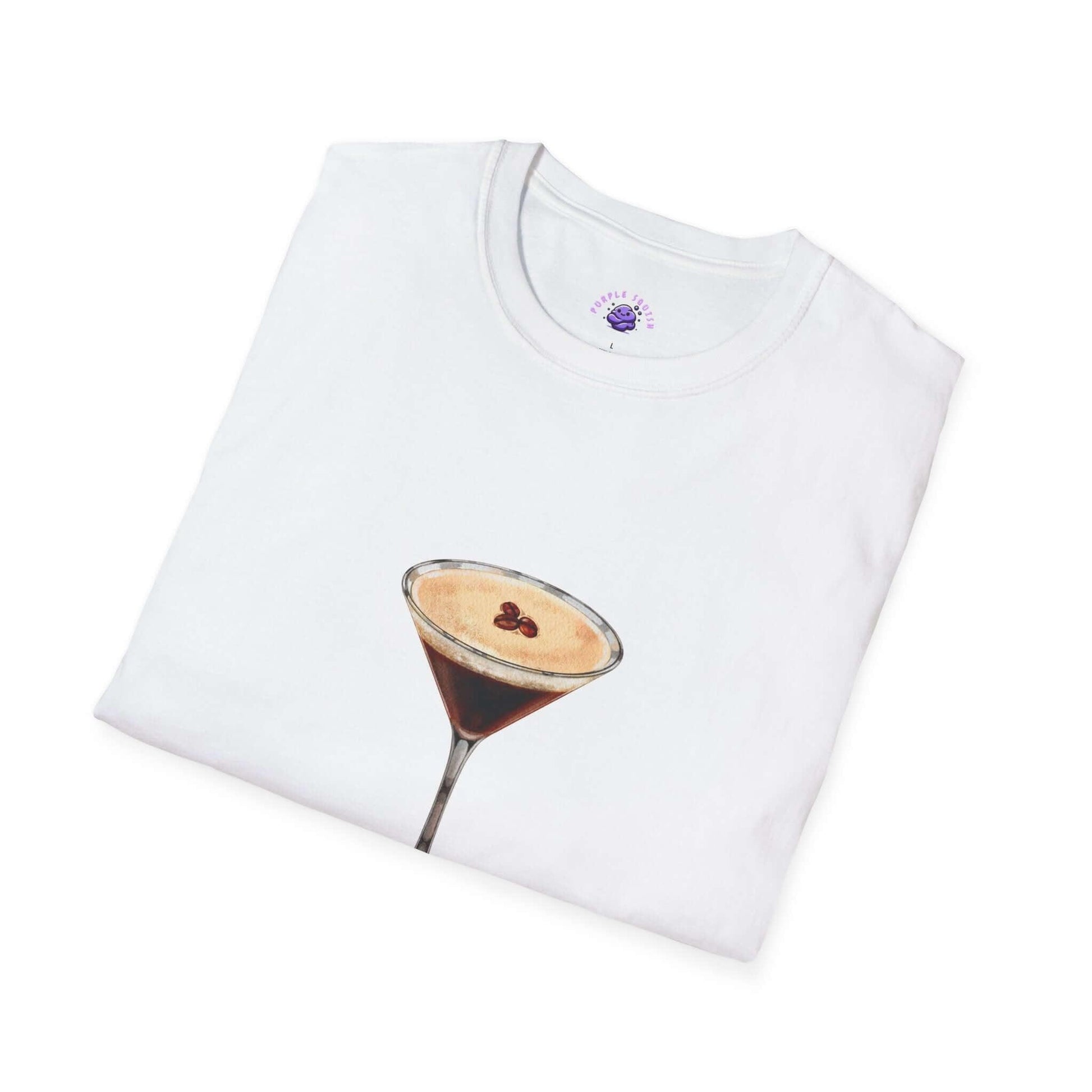 Espresso Yourself T-shirt with martini glass design, women's funny apparel, soft unisex cotton, comfortable casual wear